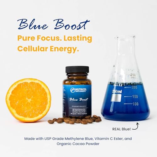 Cápsulas de Methylene Blue Nutricel - Suplemento de Grado Farmacéutico - Hecho en EE.UU. - 12mg (Grado USP) con Vitamina C Ester para Mejor Absorción - imagen 5