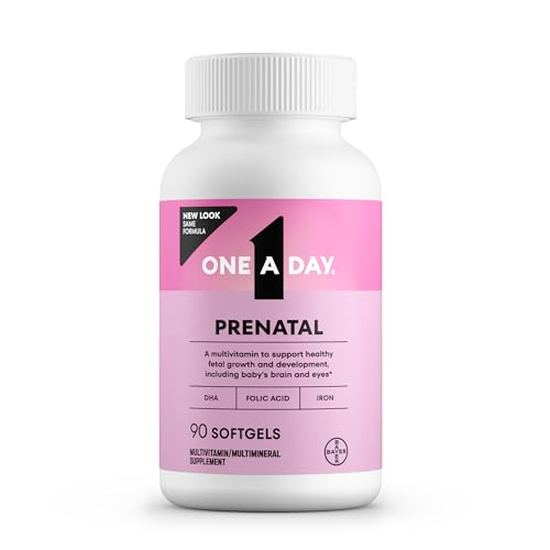 Vitaminas Prenatales One A Day - Ácido Fólico, Hierro, Omega-3 (DHA), Multivitamínico para Embarazo, 90 Cápsulas (El Empaque Puede Variar) - imagen 3