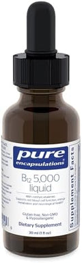 Pure Encapsulations B12 5,000 Líquido - Suplemento de Methylcobalamina para Energía, Salud Nerviosa, Función Cognitiva y Células Sanguíneas - 1 Fl Oz - imagen 1