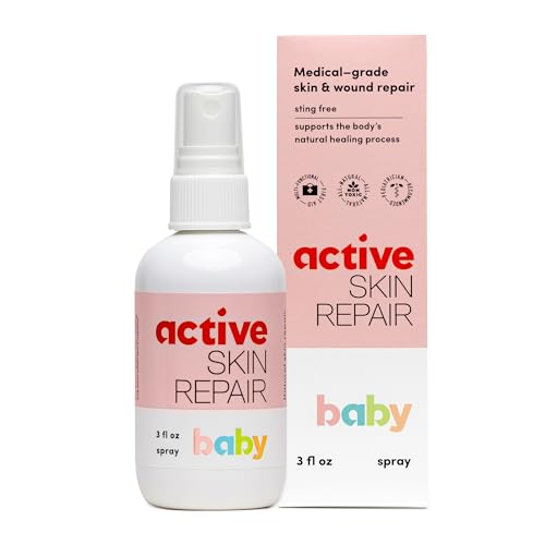 Spray de ros Auxilios Active Skin Repair Natural y No Tóxico para Bebés, Seguro para Dermatitis, Acné, Eczema y Más (3 oz.) - imagen 1