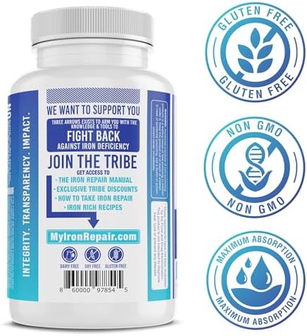 Suplemento de Hierro Simply Natural, Mejor Absorción y Suave para el Estómago, Bajo en FODMAP, Aumenta Hemoglobina y Ferritina, 90 Cápsulas de - imagen 3