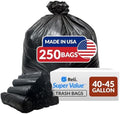 Bolsas de Basura Reli de 40 a 45 Galones | Paquete de 250 Bolsas | Resistente, Color Negro, Ideal para Limpiezas Intensas - imagen 1