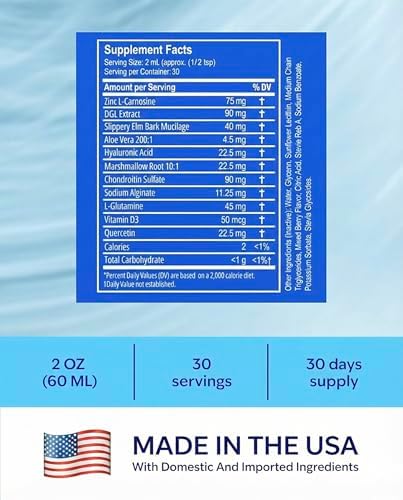 Suplementos EsoRepair Nano para la Salud Esofágica y Estomacal - Confort Digestivo - Olmo Resbaladizo, Zinc L-Carnosina y Extracto de Aloe Vera - Sin - imagen 2