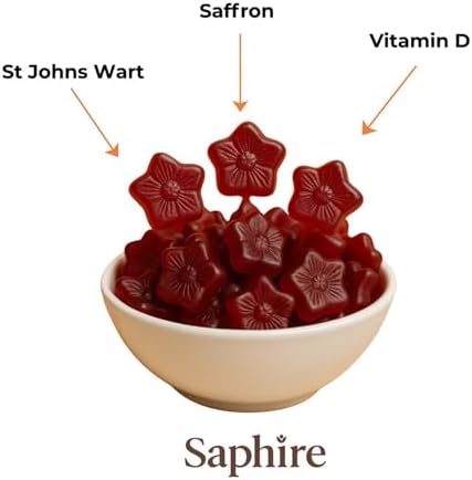 Gomitas SAPHIRE HAPPY CHEWS de Azafrán para Niños | Apoya el Ánimo, la Calma y la Concentración | Extracto de Azafrán, Pasiflora, Hierba de San Juan - imagen 6