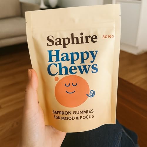 Gomitas SAPHIRE HAPPY CHEWS de Azafrán para Niños | Apoya el Ánimo, la Calma y la Concentración | Extracto de Azafrán, Pasiflora, Hierba de San Juan - imagen 7