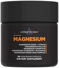 Suplemento de Magnesio Livingood Daily con Magnesio Glicinato, Citrato, Malato, Óxido, Aspartato y Complejo de Aminoácidos, 300mg, 60 Cápsulas para - imagen 1