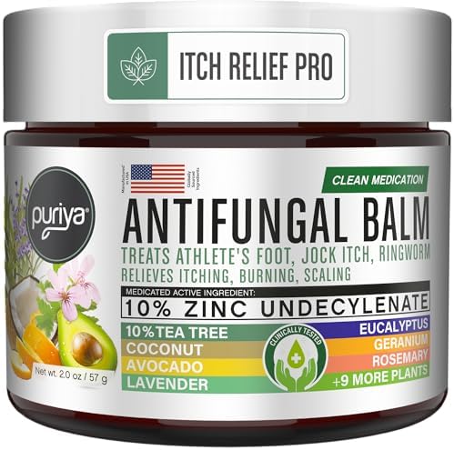 Crema Antifúngica Puriya Clinicamente Probada para Hongos en la Piel, Tratamiento Extra Fuerte para Pie de Atleta, Picazón de Ingle y Tiña con Aceite - imagen 1