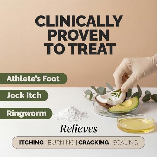 Crema Antifúngica Puriya Clinicamente Probada para Hongos en la Piel, Tratamiento Extra Fuerte para Pie de Atleta, Picazón de Ingle y Tiña con Aceite - imagen 5