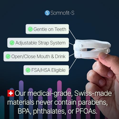 Guardia Bucal Antisnores Somnofit-S de SnoreLessNow | Fabricado en Suiza | Aprobado por la FDA | Más Cómodo | Solución Ajustable para Hombres y - imagen 3