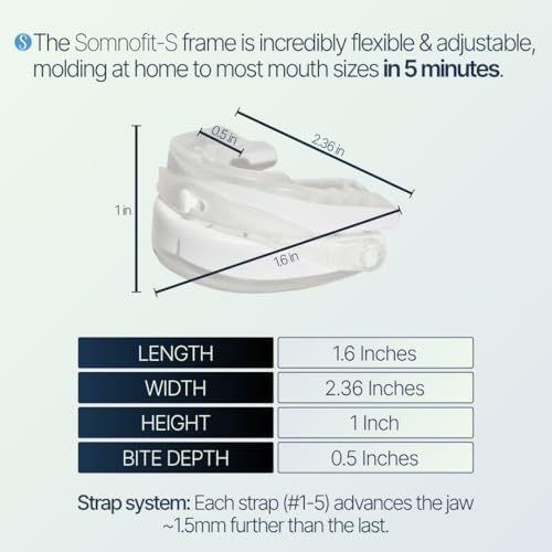 Guardia Bucal Antisnores Somnofit-S de SnoreLessNow | Fabricado en Suiza | Aprobado por la FDA | Más Cómodo | Solución Ajustable para Hombres y - imagen 4