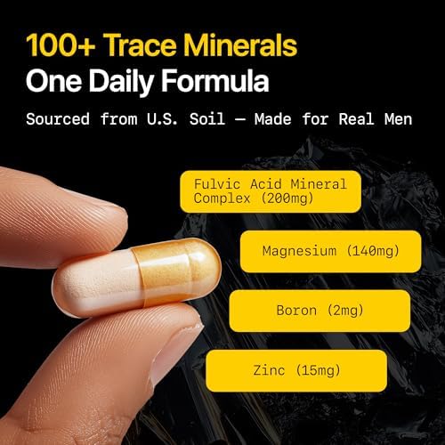 Multivitamínico Masculino Menerals – Suplemento Mineral Todo en Uno con Minerales Naturales y Ácido Fúlvico – Apoya Energía, Vitalidad y Salud - imagen 4