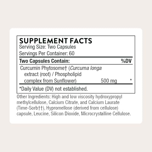 THORNE - Curcumina Fitosoma 500 mg (Meriva) - Liberación Sostenida, Estudio Clínico - Apoya la Respuesta Inflamatoria Saludable en Articulaciones, - imagen 2