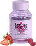 Gomitas Lemme Focus para Concentración y Salud Cerebral con Cognizin Citicolina, Hongo Melena de León y Vitamina B12 - Sin Gluten, Sin Cafeína, Fresa - imagen 1