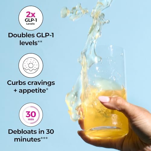Flatter Me Fiber GLP-1 Booster – Suplemento de Fibra para Hombres y Mujeres, Prebióticos y Enzimas para Control de Peso, Reduce la Inflamación, Salud - imagen 2