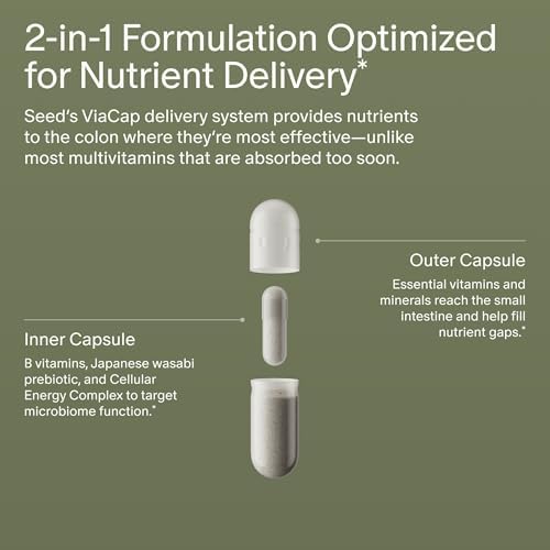 Seed DM-02 Multivitamínico Diario - 100% DV Vitaminas y Minerales Esenciales para Hombres y Mujeres - Apoya la Salud Inmunológica, Ósea, Cabello, - imagen 3