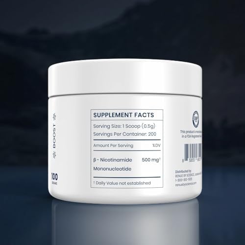 RENUE by Science Polvo de NMN | Suplemento en Polvo de 100g de Disolución Rápida | 500mg de Nicotinamida Mononucleótido por Porción | Fabricado en - imagen 6