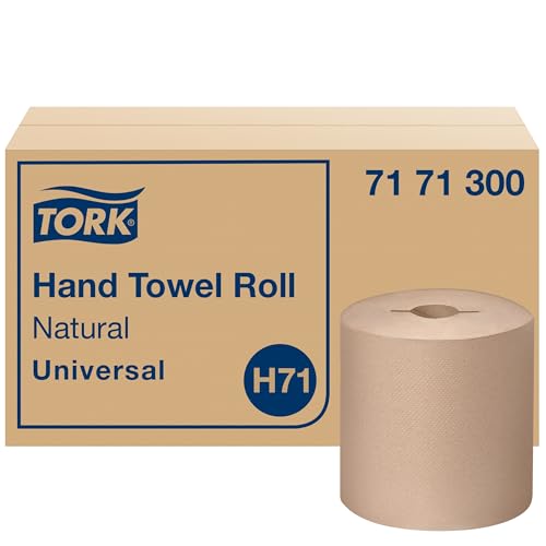 Rollo de Toallas de Mano Tork, Natural, Universal, H71, Grande, 100% Reciclado, 1 Capa, Blanco, 6 Rollos x 800 ft, 7171300 - imagen 4