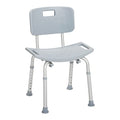 Silla de Ducha Drive Medical con Respaldo - Banco de Baño Ajustable - Pies de Succión - Construcción Ligera y Duradera - Asiento Contorneado Cómodo - - imagen 1