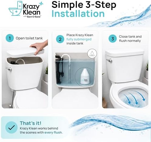 Limpiador Automático de Tanque de Inodoro Krazy Klean - Sistema de Limpieza Continua - Reduce Acumulación y Manchas - Fácil Instalación, Sin Fregar - imagen 3