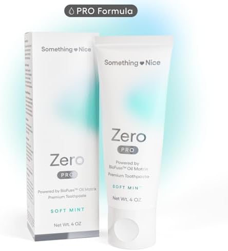Pasta Dental Something Nice Zero Pro - 10% Nano Hidroxiapatita, Sin Flúor, Con BioFuse, Blanqueadora y Reparadora del Esmalte, Menta, 4oz - imagen 2