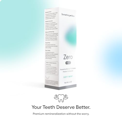 Pasta Dental Something Nice Zero Pro - 10% Nano Hidroxiapatita, Sin Flúor, Con BioFuse, Blanqueadora y Reparadora del Esmalte, Menta, 4oz - imagen 6
