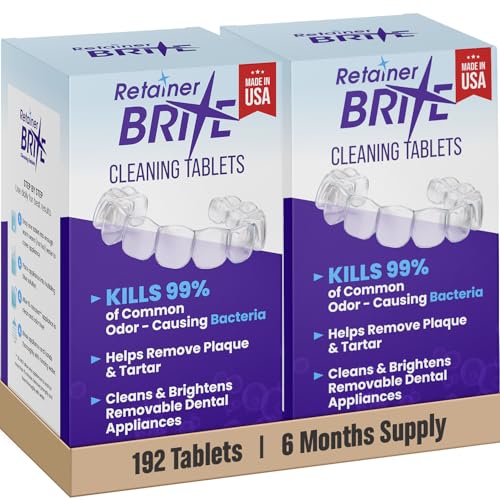 Retainer Brite – Tabletas Limpiadoras para Alineadores Invisalign, Protectores Bucales y Otros Aparatos Dentales. Aprobadas por la FDA, Hechas en EE. - imagen 1