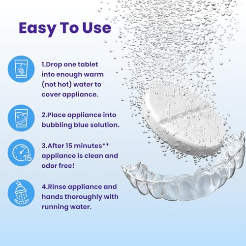 Retainer Brite – Tabletas Limpiadoras para Alineadores Invisalign, Protectores Bucales y Otros Aparatos Dentales. Aprobadas por la FDA, Hechas en EE. - imagen 3