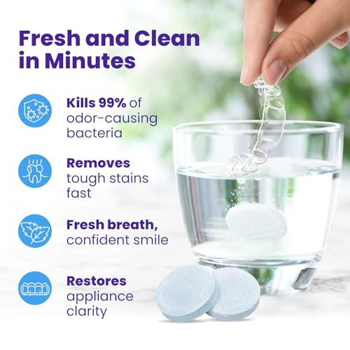 Retainer Brite – Tabletas Limpiadoras para Alineadores Invisalign, Protectores Bucales y Otros Aparatos Dentales. Aprobadas por la FDA, Hechas en EE. - imagen 4