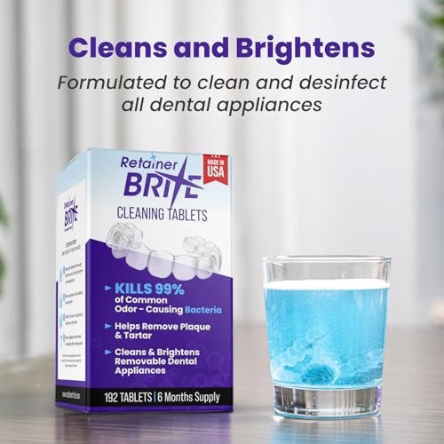 Retainer Brite – Tabletas Limpiadoras para Alineadores Invisalign, Protectores Bucales y Otros Aparatos Dentales. Aprobadas por la FDA, Hechas en EE. - imagen 5