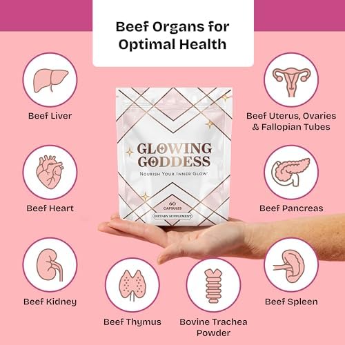Superalimento de Órganos de Res Glowing Goddess para Mujeres | Hecho en EE. UU. con Carne de Res de EE. UU. | Ovario, Útero, Hígado, Corazón y 6 Más - imagen 4