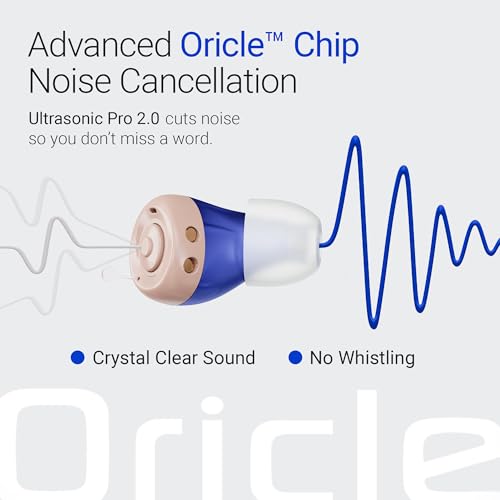 Audífonos Oricle Standard 2.0 para Adultos Mayores - Cancelación de Ruido Avanzada - Control de Volumen Fácil con Estuche de Carga Portátil - imagen 3