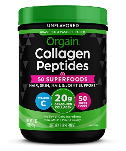 Polvo de Colágeno Hidrolizado Orgain + 50 Superalimentos Orgánicos para Mujeres y Hombres, 20g de Colágeno de Ganado Alimentado con Pasto, Sin Sabor - imagen 4