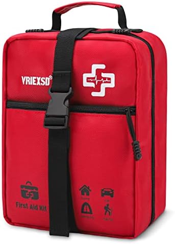 Kit de ros Auxilios VRIEXSD de 400 Piezas, Premium para Hogar, Oficina, Auto, Exterior, Senderismo, Viajes, Camping y Supervivencia, Rojo - imagen 1