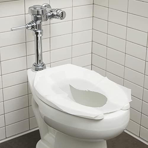 Cubiertas desechables para asiento de inodoro Juvale - 14 x 16 in, blancas, 1000 piezas, 4 paquetes de 250 - Protectores de papel para baño y viajes - imagen 3