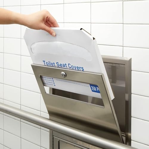 Cubiertas desechables para asiento de inodoro Juvale - 14 x 16 in, blancas, 1000 piezas, 4 paquetes de 250 - Protectores de papel para baño y viajes - imagen 4