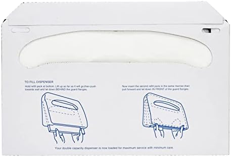 Cubiertas desechables para asiento de inodoro Juvale - 14 x 16 in, blancas, 1000 piezas, 4 paquetes de 250 - Protectores de papel para baño y viajes - imagen 7