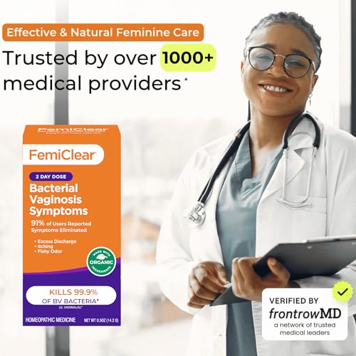 Ungüento FemiClear para Síntomas de Vaginosis Bacteriana, Dosis de 2 Días, 0.5 Oz, Alivio Rápido para Olor, Picazón y Flujo, Ingredientes Naturales y - imagen 3