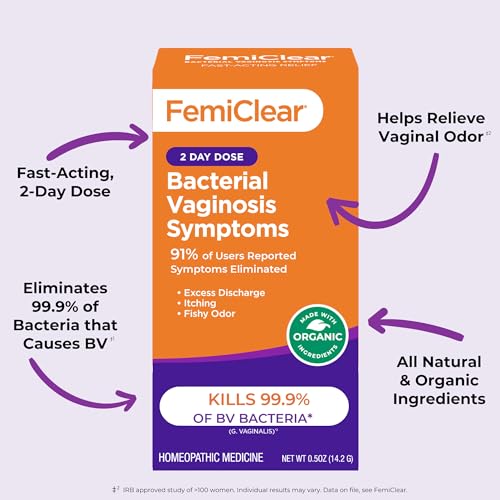 Ungüento FemiClear para Síntomas de Vaginosis Bacteriana, Dosis de 2 Días, 0.5 Oz, Alivio Rápido para Olor, Picazón y Flujo, Ingredientes Naturales y - imagen 4
