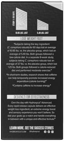 Hydroxycut Advanced - Suplemento Termogénico para Metabolismo y Energía - C. Canephora, Extracto de Yohimbe y 200 mg de Cafeína - Cápsulas Líquidas - imagen 6