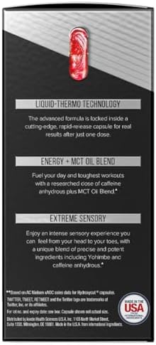 Hydroxycut Advanced - Suplemento Termogénico para Metabolismo y Energía - C. Canephora, Extracto de Yohimbe y 200 mg de Cafeína - Cápsulas Líquidas - imagen 7