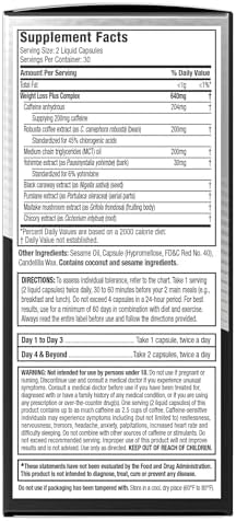 Hydroxycut Advanced - Suplemento Termogénico para Metabolismo y Energía - C. Canephora, Extracto de Yohimbe y 200 mg de Cafeína - Cápsulas Líquidas - imagen 8
