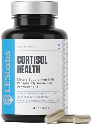 LES Labs Cortisol Health – Alivio del Estrés, Respuesta de Cortisol Balanceada, Relajación y Sueño Profundo – Fosfatidilserina, Magnesio, Corteza de - imagen 1