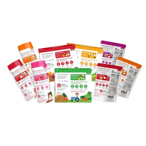 Once Upon a Farm Muestra de Snacks Orgánicos para Bebés y Niños, Puffs, Melts de Coco, Ruedas de Tractor, Hechos con Frutas y Verduras Reales, Sin - imagen 3
