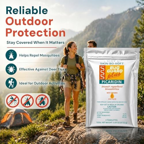 Toallitas Repelentes de Insectos AVON Skin So Soft Bug Guard Plus Picaridin – Sin DEET, con Vitamina E y Aloe, Protección Confiable contra Mosquitos - imagen 5