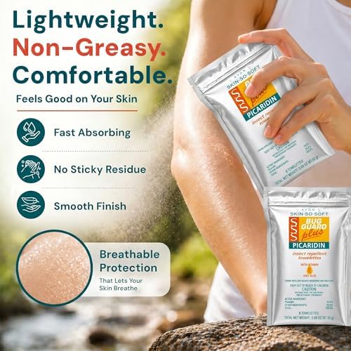 Toallitas Repelentes de Insectos AVON Skin So Soft Bug Guard Plus Picaridin – Sin DEET, con Vitamina E y Aloe, Protección Confiable contra Mosquitos - imagen 6
