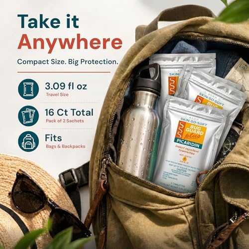 Toallitas Repelentes de Insectos AVON Skin So Soft Bug Guard Plus Picaridin – Sin DEET, con Vitamina E y Aloe, Protección Confiable contra Mosquitos - imagen 7