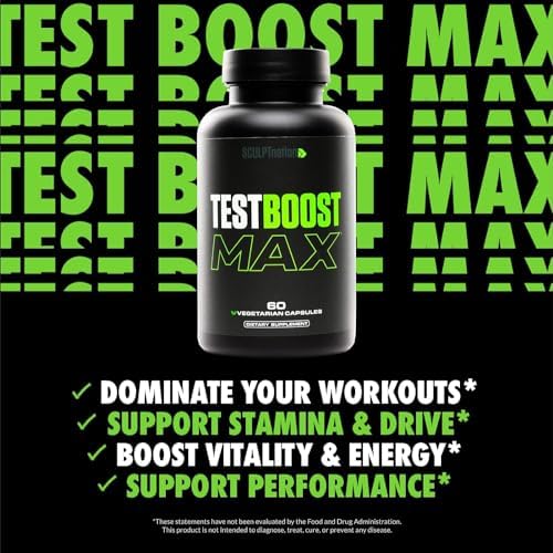 Sculpt Nation by V Shred Test Boost Max - Suplemento de Testosterona para Hombres - Tribulus Terrestris - Energía Natural, Resistencia y Fuerza - 60 - imagen 2