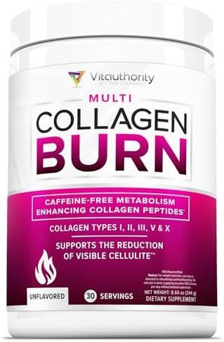 Colágeno Hidrolizado en Polvo para Pérdida de Peso - Burn Ultimate Beauty Complex con Multi Péptidos para Mujeres, Tipos I, II, III, V y X, Sabor - imagen 1