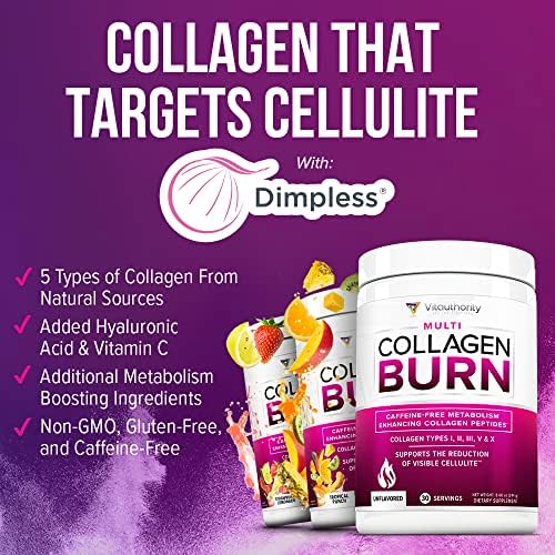 Colágeno Hidrolizado en Polvo para Pérdida de Peso - Burn Ultimate Beauty Complex con Multi Péptidos para Mujeres, Tipos I, II, III, V y X, Sabor - imagen 5