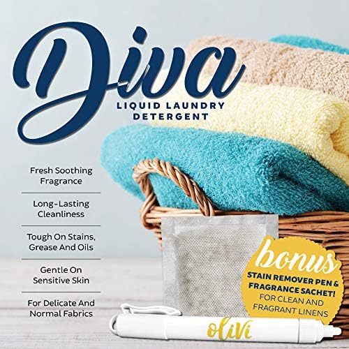 Detergente para Ropa Tyler DIVA Glamorous Wash - 1 Galón - Con Bolígrafo Quitamanchas Olivi - Sachet con Fragancia Fresca - imagen 2